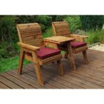 Twin Companion Set with Burgundy Cushions