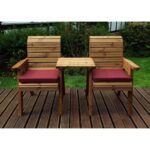 Twin Companion Set with Burgundy Cushions - Image 3
