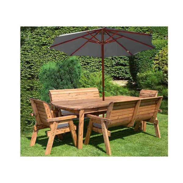 Eight Seater Dining Table Set with Grey Accessories