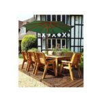 Eight Seater Rectangular Table Set with Green Accessories - Image 3