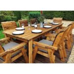 Eight Seater Rectangular Table Set with Grey Accessories