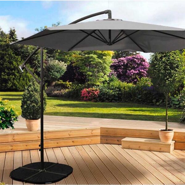 Grey Overhanging Parasol