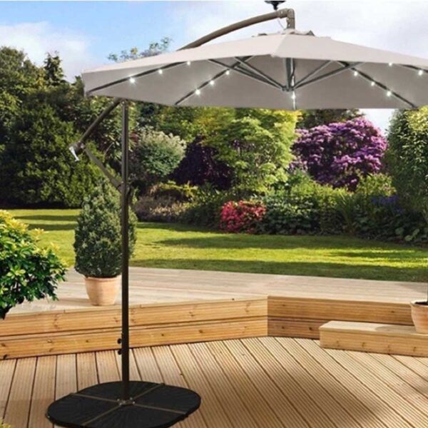 Beige LED Parasol