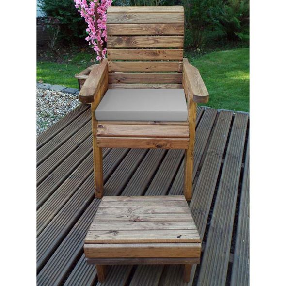 One Seater Lounger with Grey Cushion