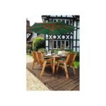 Six Seater Rect Table Set with Green Accessories - Image 2