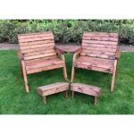 Grand Twin Chairs - Angled with Foot Stools - Image 2