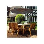 Eight Seater Chairs & Benches Dining Table Set with Grey Accessories - Image 2