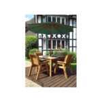 Four Seater Square Table Set with Green Accessories - Image 2