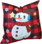 Christmas Themed Cushion - 45cm x 45cm - Snowman
