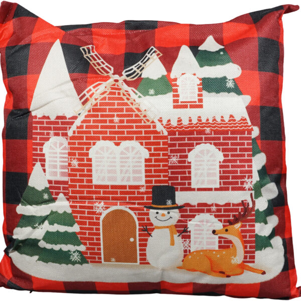 Christmas Themed Cushion - 45cm x 45cm - House