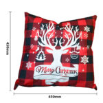 Christmas Themed Cushion - 45cm x 45cm - Plaid Stag - Image 3
