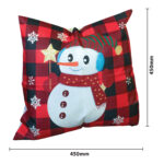 Christmas Themed Cushion - 45cm x 45cm - Snowman - Image 3