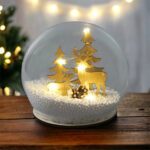 Light Up Snow Globe with Reindeers - Image 5