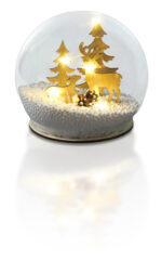 Light Up Snow Globe with Reindeers - Image 2