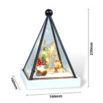 Triangle Hurricane Glass Holder with Light Up Festive Gonk Scene Battery Operated - Image 3