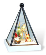 Triangle Hurricane Glass Holder with Light Up Festive Gonk Scene Battery Operated - Image 8