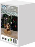 Battery Powered Light Up Cloche Christmas Scene - Father Christmas - Image 4